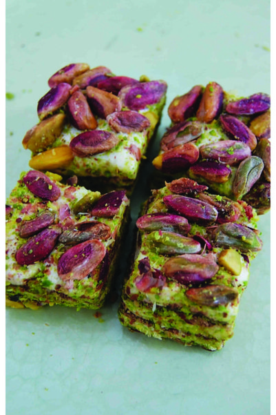 Necim Öksüz Lokum- Cezerye Pistachio Chocolate Baklava Slice Turkish Delight 500Gr