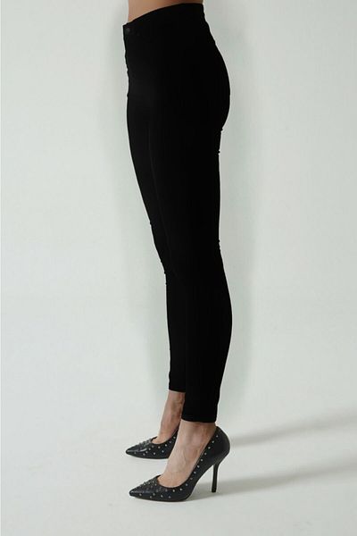 Trn JNS Jean skinny Victoria Jet Black Lycra cu talie înaltă (PACKER)