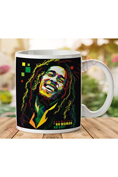 ART HEDİYE كوب بوب مارلي بدون امرأة مطبوع على الجانبين