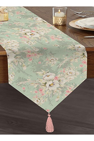 Realhomes Alergăr triunghi din chenille cu design special imprimat digital, c...