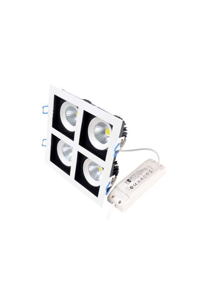 Genel Markalar 4x8 Watt Beyaz Kare Cob Led Spot, 32 Watt Hareketli Spot Güçlü...