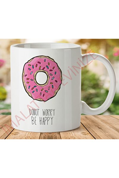 ART HEDİYE 1-137 كوب مطبوع على الجانبين من DON'T WORRY BE HAPPY