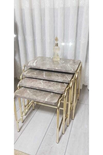 aldagelsin Mermer Desenli Şık 4'lü Zigon