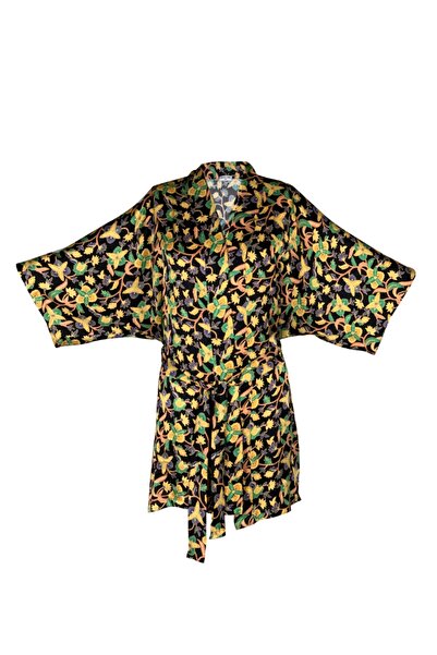 MANOTRES أطلس ريترو الأزهار كيمونو