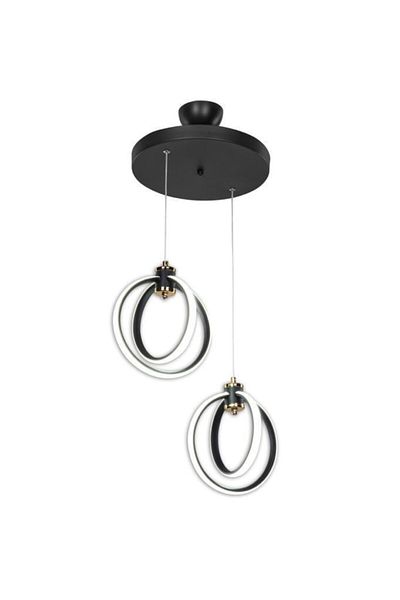 MANO Loretta Black Led Chandelier Set of Two