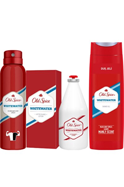 Old Spice White W. Deodorant + White Water Tıraş Losyonu + White Water Duş Je...