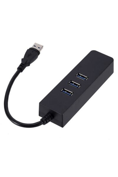 WOZLO 3 Port Usb 3.0 Gigabit Ethernet Lan Rj45 Network Adapter Hub