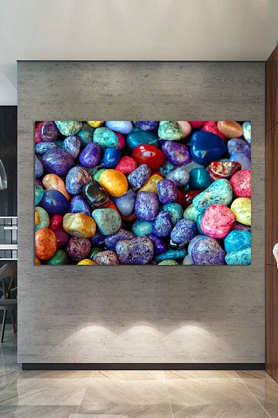 Morfil Sanat Atölyesi Pictură decorativă pe pânză cu pietre colorate