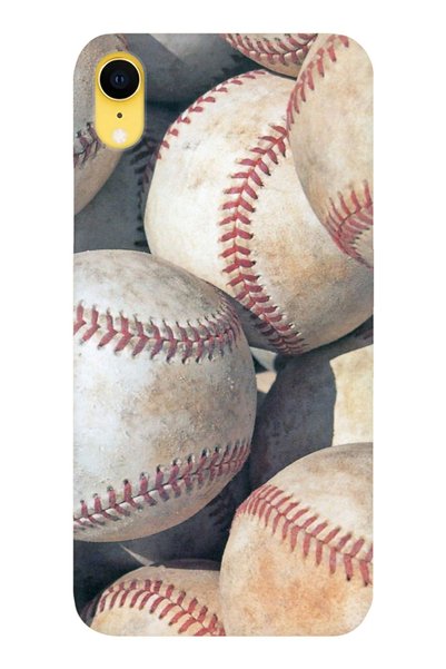 Cekuonline حافظة آيفون Xr بتصميم ملون من السيليكون - Baseball Vip