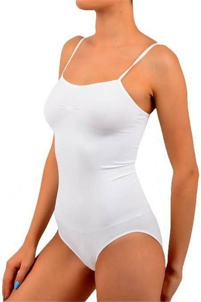Elite Life Women's White Rope Strap Corset Bodysuit Recovery Athlete