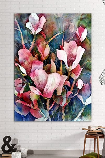 Morfil Sanat Atölyesi Cveće Dekorativna slika na platnu sa efektom akvarela