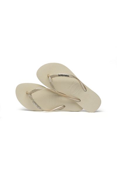 Havaianas Γυναικείες παντόφλες μπεζ Slim Glitter