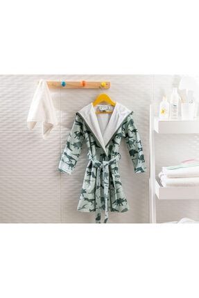 english home dinosaurs kadife cocuk bornoz 8 10 yas yesil fiyati yorumlari trendyol