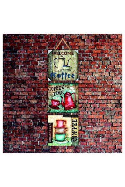 Cakatablo Καφετιέρα και φλιτζάνια καφέ σε αφίσα με εκτύπωση 14x14 εκ.