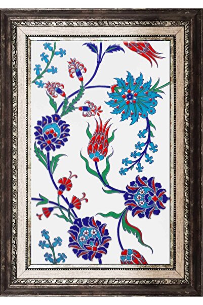 Armada Çini 25x40 Cm Sp 405 Desenli Iznik Çini Pano Lale Karanfil (2)