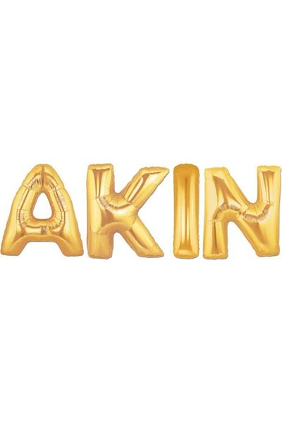 Happyland Birthday Flocking Gold Foil Balloon Set 40cm Name Balloon