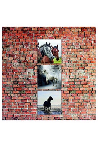 Cakatablo Τυπωμένα άλογα που τρέχουν 14x14 εκ. 3 τεμάχια