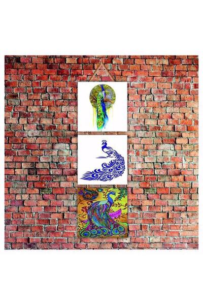 Cakatablo Φιγούρες Παγώνιων Τυπωμένες 14x14 εκ. 3 Τεμάχια