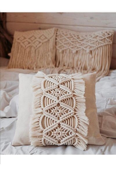 Foksan Deri Macrame Throw Pillow Cover Pillow Case Punch Case