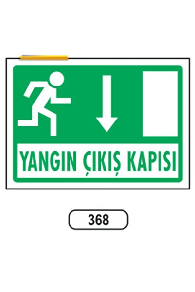 ERGÜNDOĞDU Yangın Çıkış Kapısı Aşağı Uyarı Ikaz Levhası