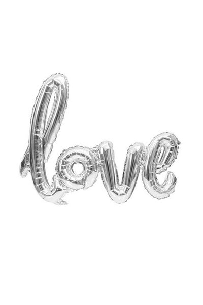 Kazanabil United Love Written Foil Balloon 80cm Silver
