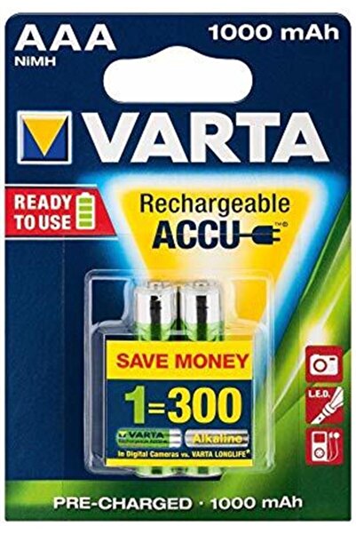 Varta 1000mah Şarjlı Aaa Ince Pil