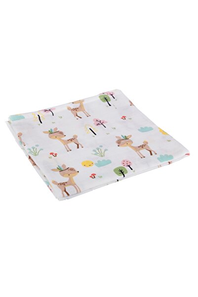İpek Kehribar White Deer Muslin Cover Blanket 110x110