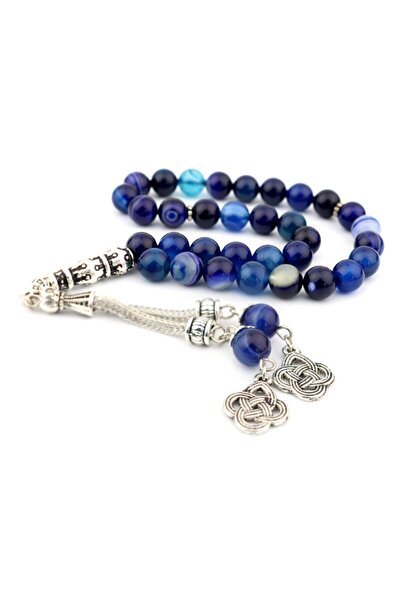 PİGADO Подвійний Казаз Плюшевий Синій Агатний Чотки