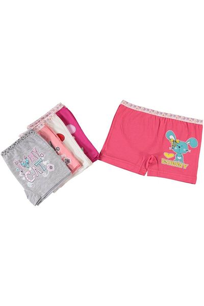 ESES BEBE Boxer pentru fetiță, colorat, din bumbac Lycra, pachet de 6