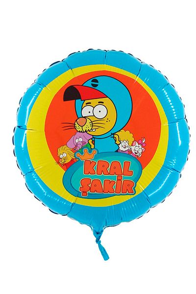 Kazanabil Kral Şakir Action Themed Round Foil Balloon 45 cm