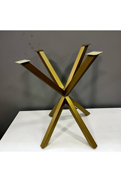 UFUK MOBİLYA Cam Kütük Ve Mermer Masa Ayağı-gold Yaldız-
