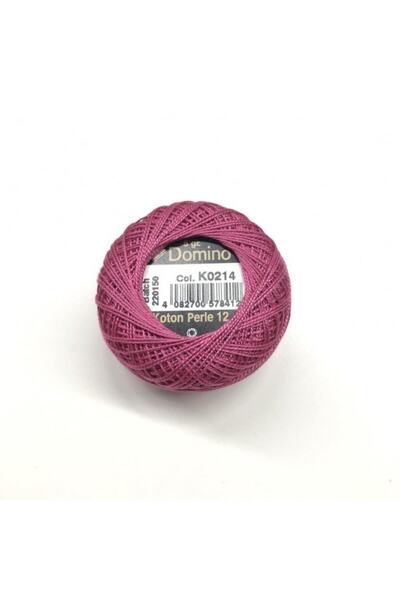 domino حبل قطني مطرز باللون الوردي