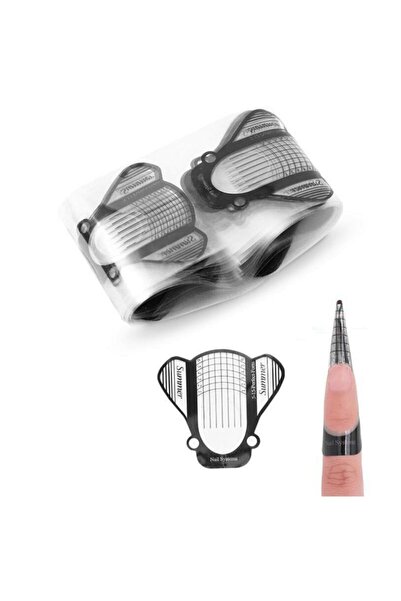 Venalisa 500 Adet Plastik Şeffaf Şablon Protez Tırnak Form