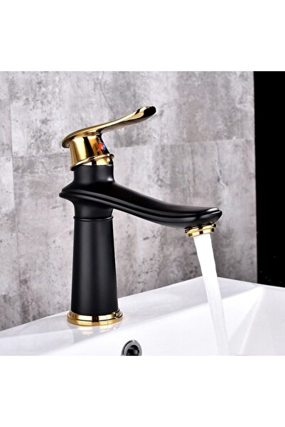 OEM صنبور حوض الحمام موديل أسود-ذهبي جديد