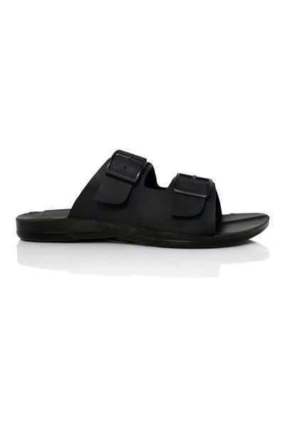GEZER 12972 Ανδρικές παντόφλες Buckle Black Παντόφλες House