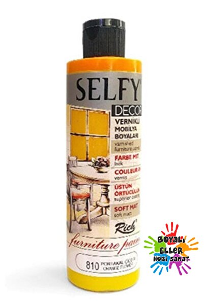 Boyalı Eller Hobi Sanat Rich Selfy Decor Vernikli Akrilik Mobilya Boyası Port...