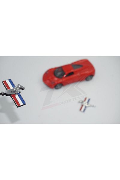 Mustang Set de embleme cu logo metalic 3d 3m pentru aripa de cal alergat