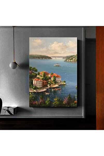 Resimli Tablo Eski Istanbul Manzarası Dekoratif Kanvas Tablo Premium Kalite K...