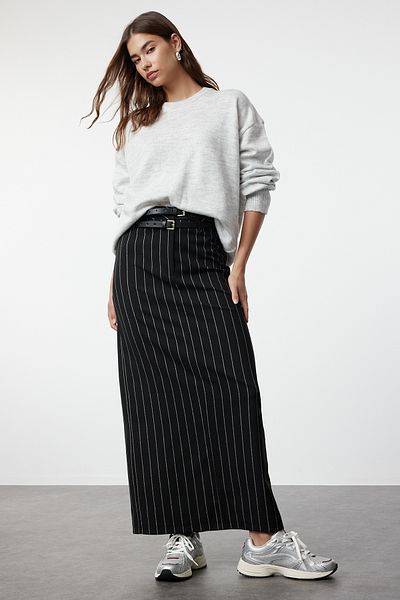 Trendyol Collection Wide Cut Soft Textured Light Gray Knitwear Sweater - Twoaw25Kz00135