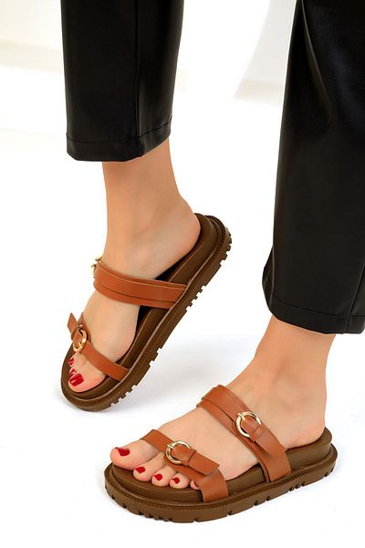 SOHO Tan Women's Slippers - Model 19291