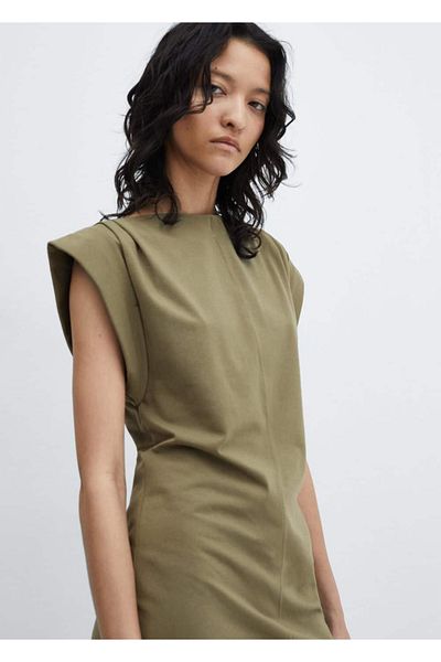 MANGO Woman Curved Sleeve Knitwear Dress