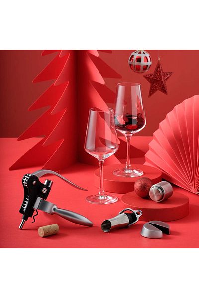 Jumbo Wineart Boxed Corkscrew Set - Comfortable Cut