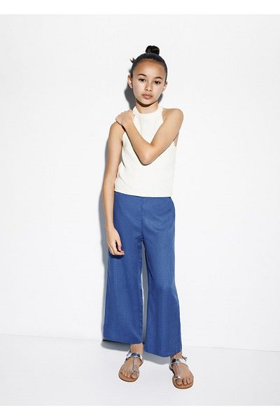 MANGO Kids Pantaloni portocalii pentru copii