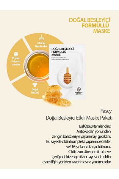 FASCY Honey Extract Nourishing Face Mask 23 Gr – Moisturizing & Antioxidant Skin Care