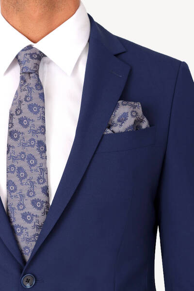 Ysf Erkek Lacivert Klasik Çift Yırtmaç Takım Elbise