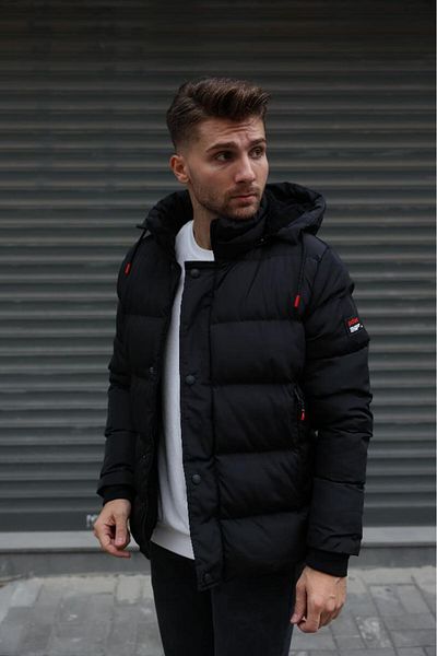 Decas Black Mug Puffer Jacket - Rain and Windproof, Lined