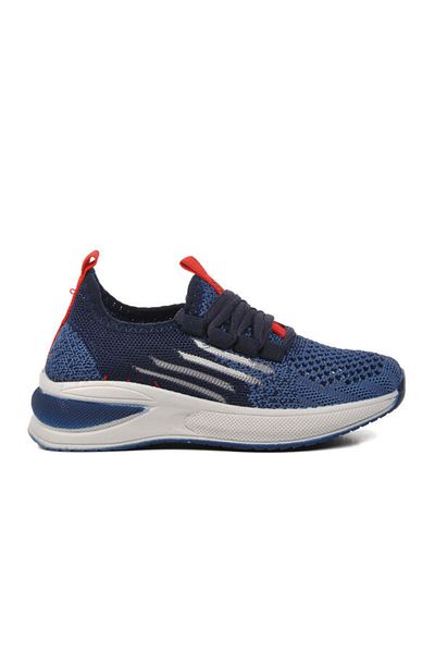 WALKWAY Navy Blue Ice Red Boys' Sneakers