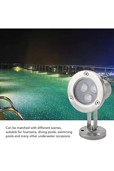 Cata Mini Spot paslanmaz ayaklı Havuz Led Aydınlatma projektör lamba Soğuk Beyaz A-1210 6W 12V IP68