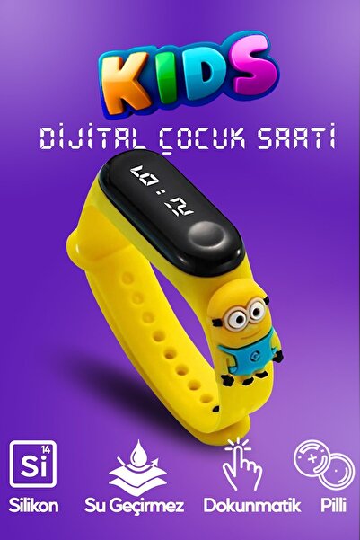 SULED Akıllı Çocuk Kol Saati Güvenli Led Su Geçirmez Silikon Dokunmatik Süper...