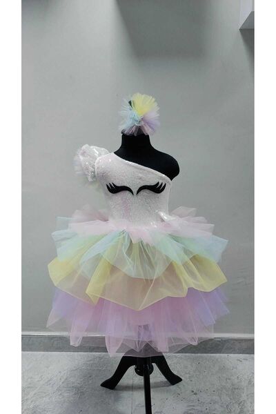 babysmile Tek Kol Kol Detaylı  Unicorn Kostüm